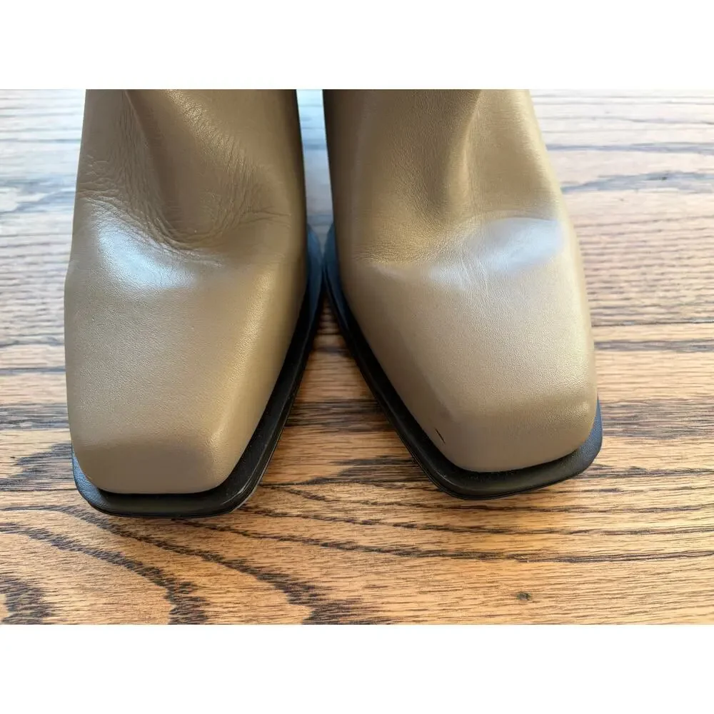 Franco Sarto Valor Leather Square Toe Block Heel Boots Women Sz 9.5 - Picture 8 of 14